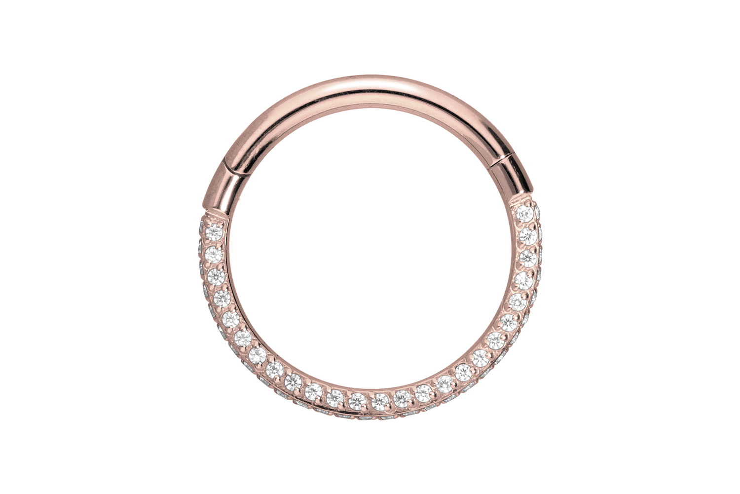 Titan Segmentring Clicker Piercing KRISTALLRAND